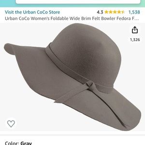 Wool felt floppy fall hat NWT